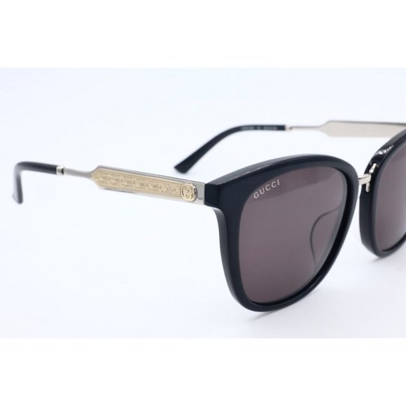 New Authentic Gucci GG 0073SK 001 Cat Eye Black Sunglasses Bronze Lens 56mm (A) - Picture 3 of 6